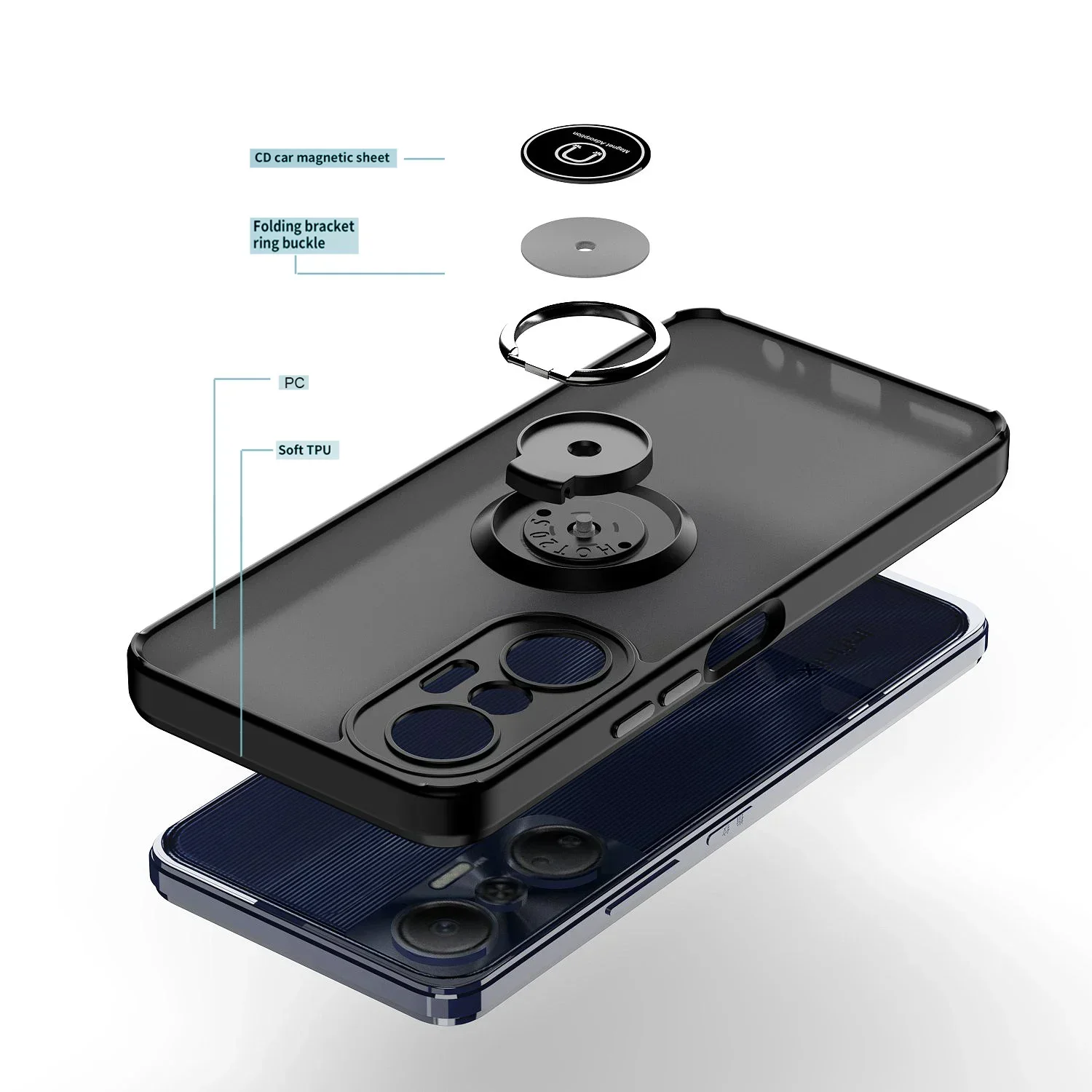 360 Rotation Bracket Case Funda for Infinix Hot 20S Vehicle Magnetic Case Infinix Note 12 G96 Phone Fundas Infinix Hot 11S NFC