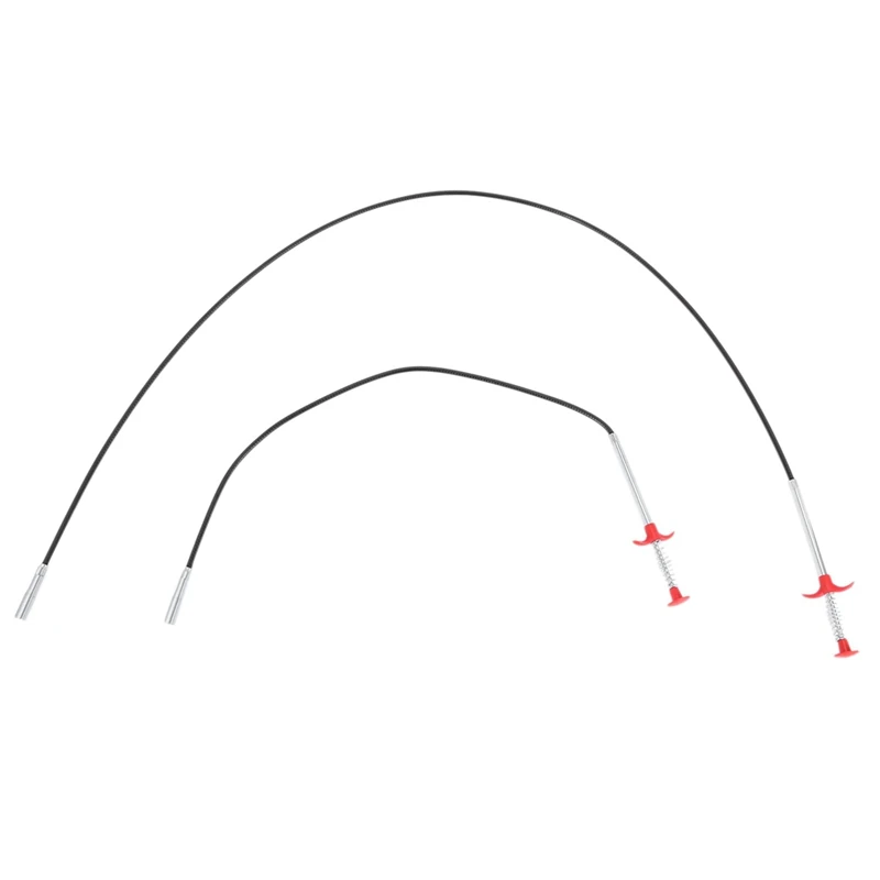 2 шт. 90 см + 160 см длинная проволочная пружина для очистки канализации, бытовая Гибкая раковина, ванна, туалет, дренажная труба