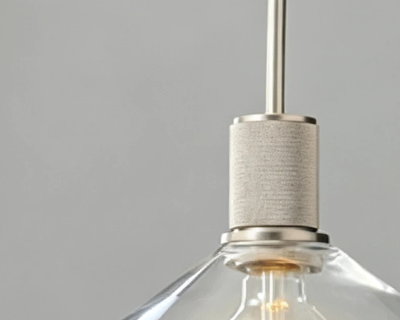 American Retro Copper-Colored Glass Restaurant Chandelier