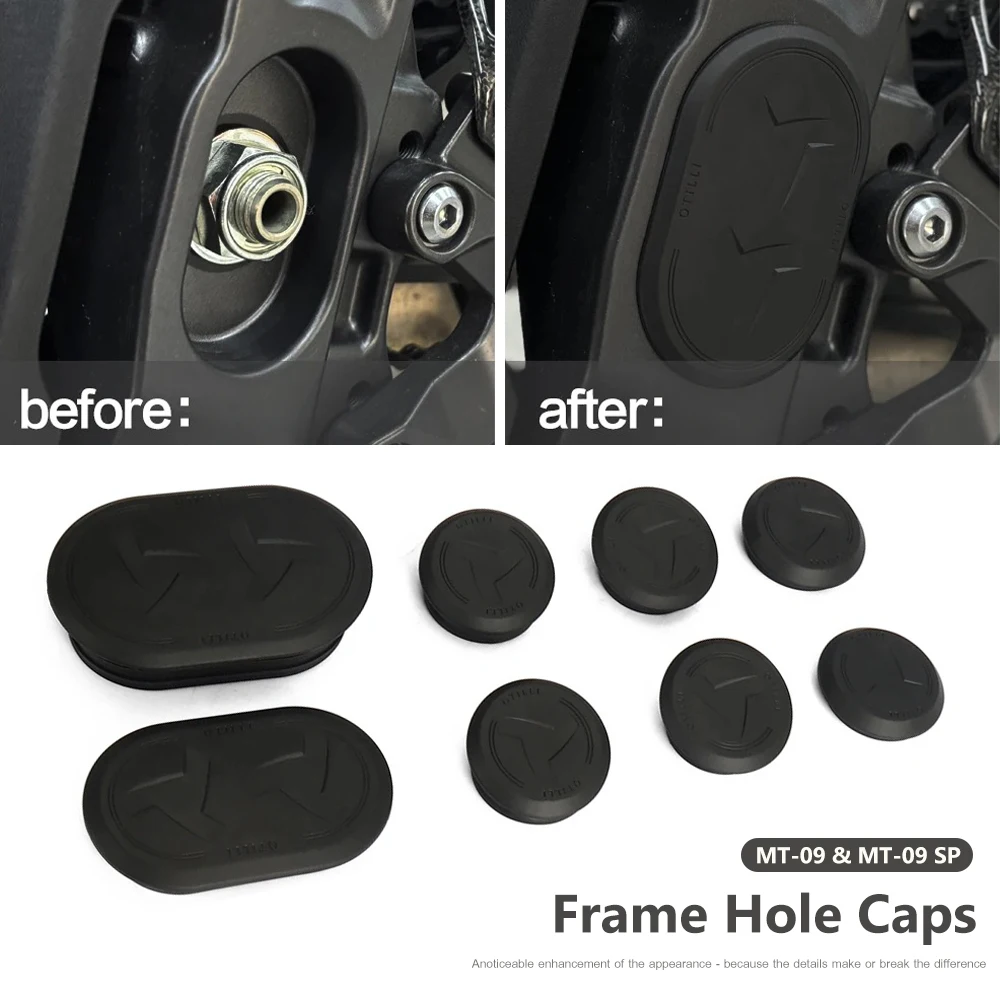 

2021-2025 2024 2023 2022 Frame Hole Cover Caps Plug Frame Cap Decoration Kit For YAMAHA MT-09 MT-09SP MT09 SP MT 09 Motorcycle