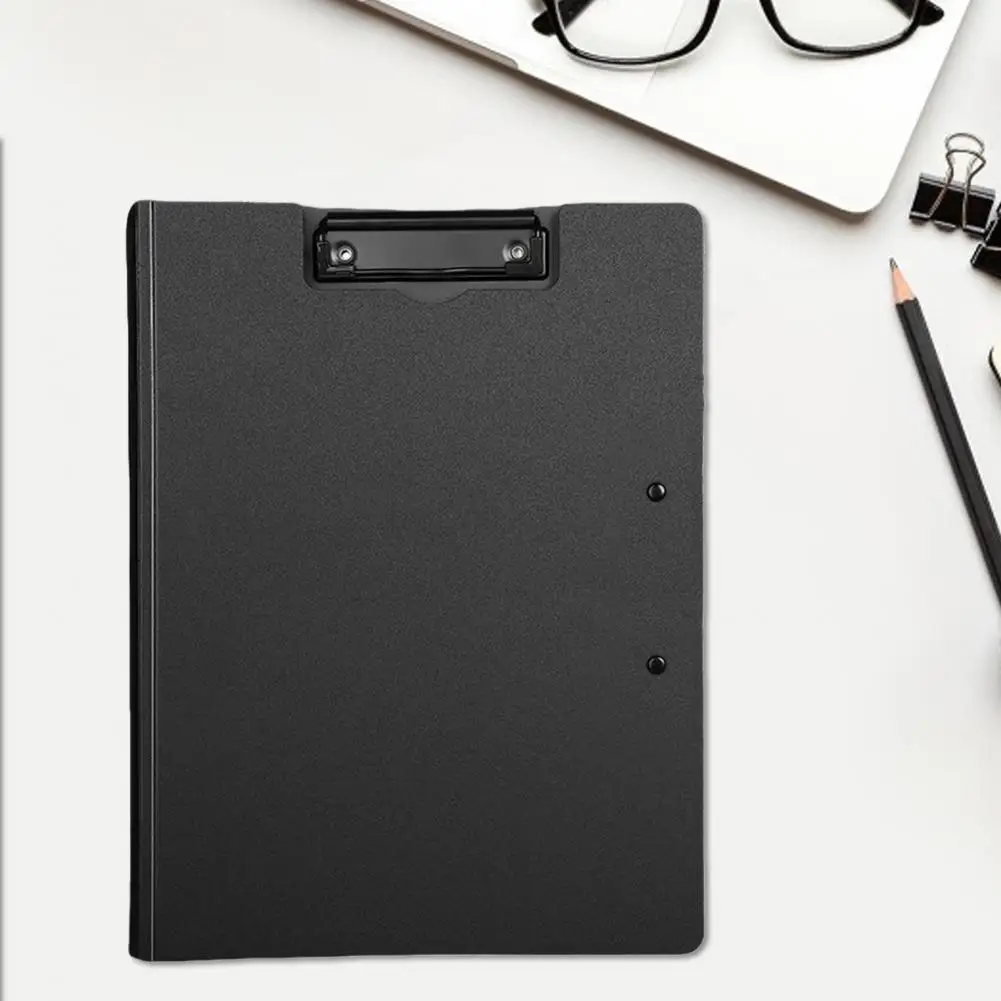 File Clamp Case Waterproof A4 Clipboard File Cover Organizer Case for Office School Teachers Foldable Storage Box with Clamp