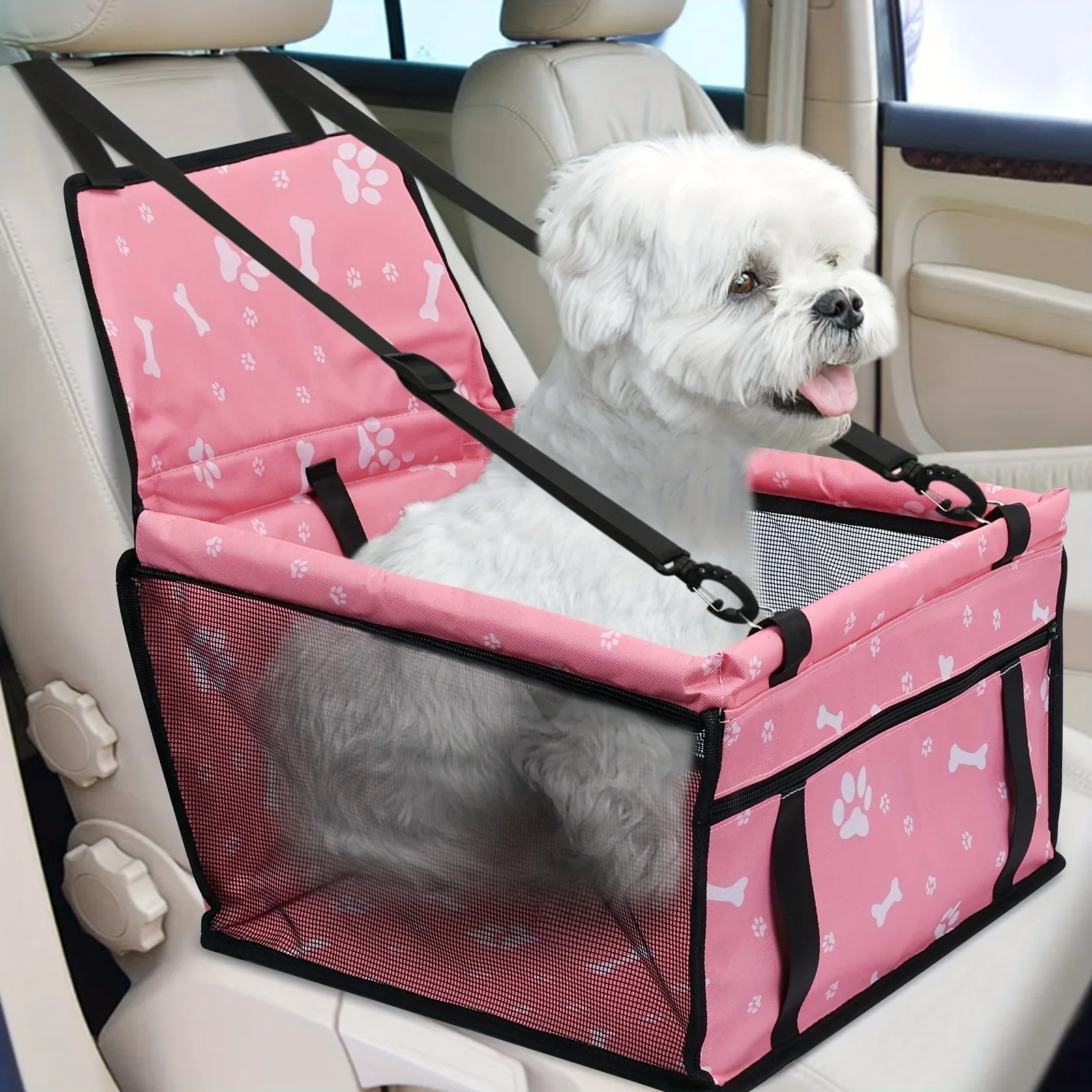 Foldable Pet Car Seat Belt, Waterproof, Anti-Fouling, Safety, Cushion, Seat Belt