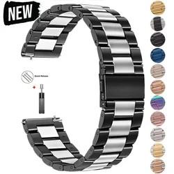 20mm 22mm 18mm 24mm Starlight Stainless Steel Watch Band Strap For Samsung Galaxy Watch 3 4 5 Pro 40mm 44mm 42mm 46mm Active2