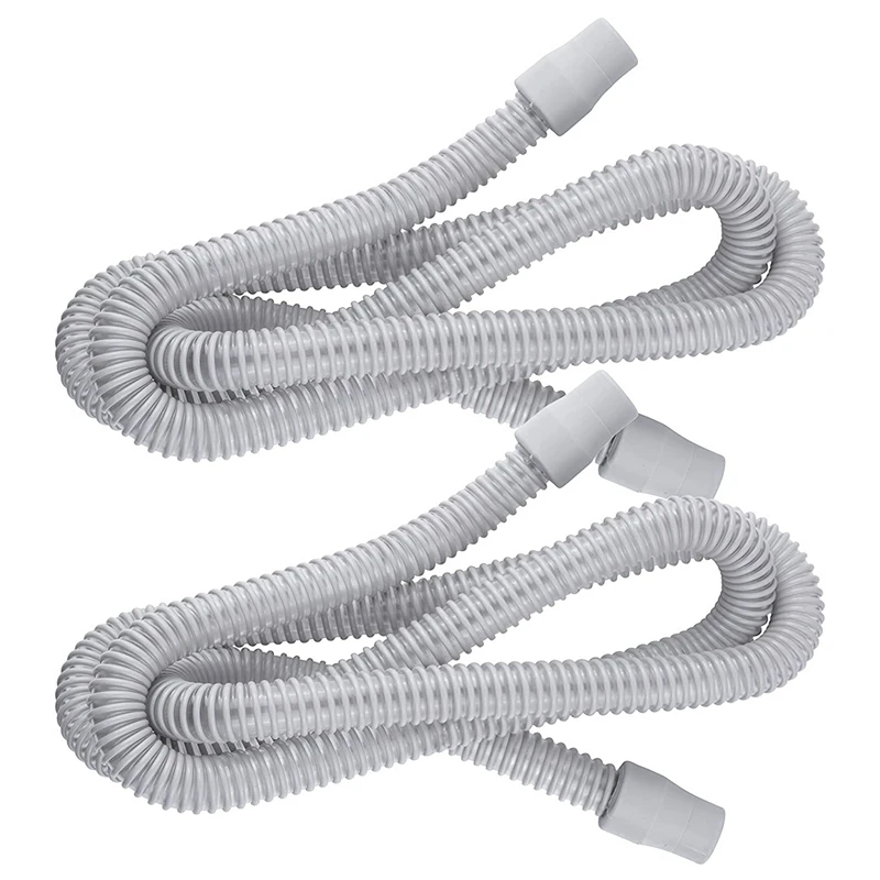 2 Piece Universal CPAP Hose Gray-White Universal Tube Compatible With Most Machines