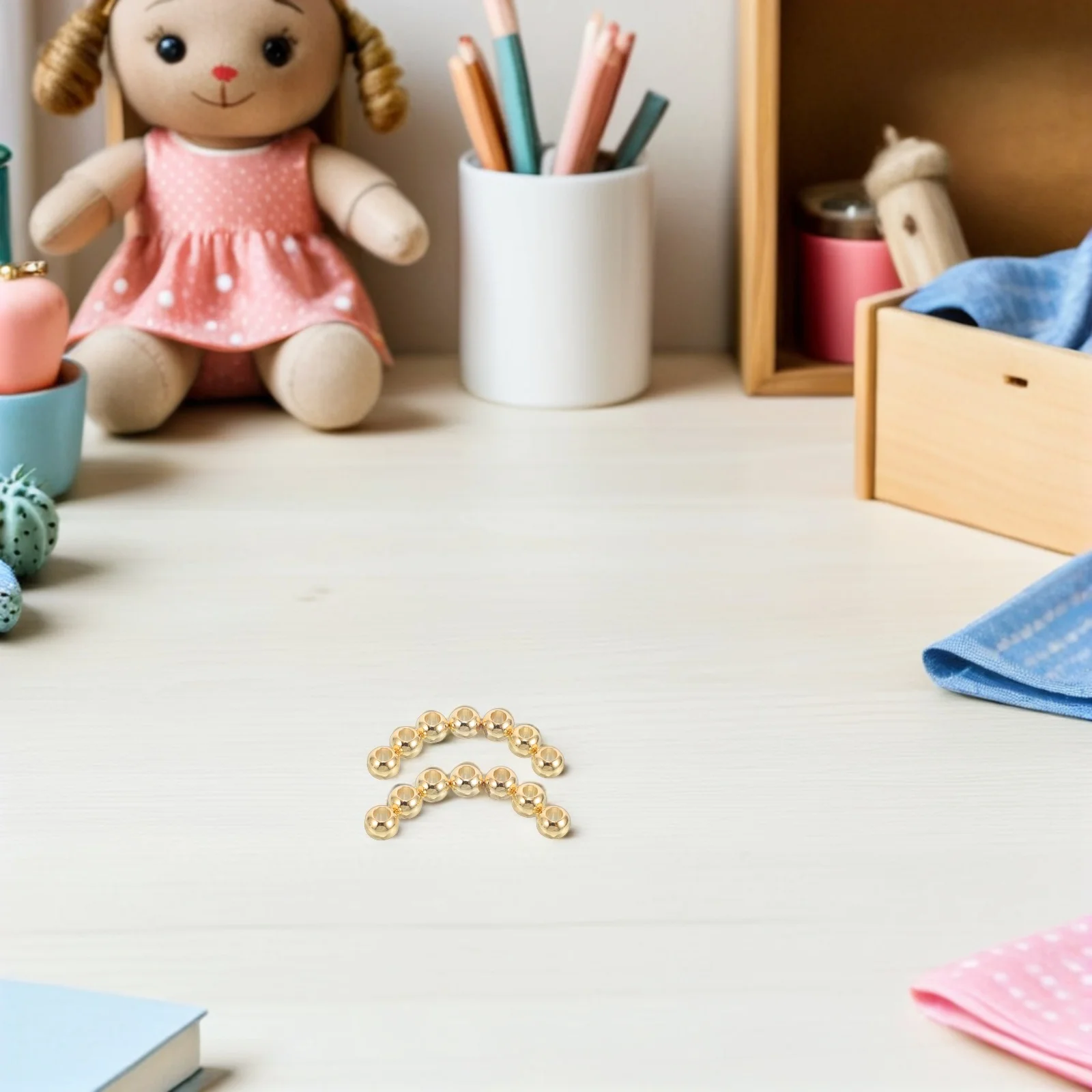 

100 шт. золотые бусины-разделители, гладкие круглые металлические бусины для браслетов, ожерелий, серег, принадлежности для изготовления ювелирных изделий, разделители для браслетов