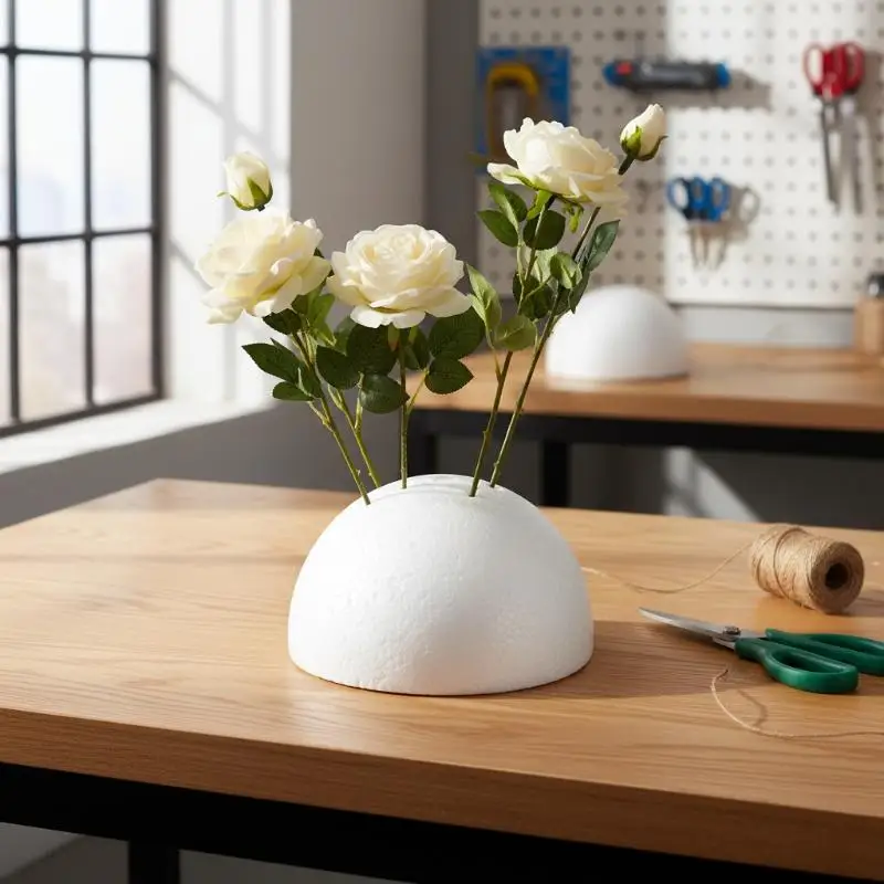 Flower Mud Foam Ball 10cm DIY Bouquet Holder for Wedding Decoration Lightweight and Durable Floral Base for Party Use