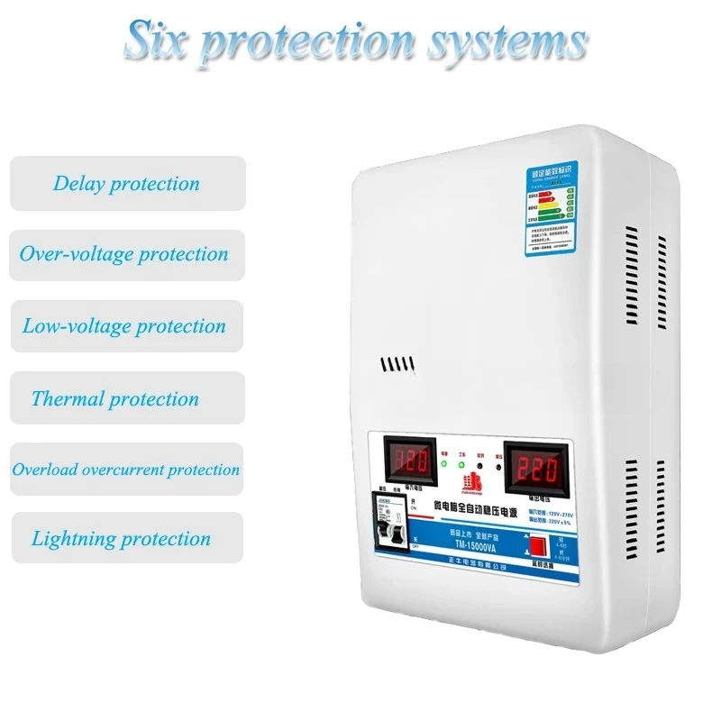 15KVa Voltage Stabilizer With Input Voltage 130V-260V & Output 220V Household Automatic Stabilized Power Supply Tool