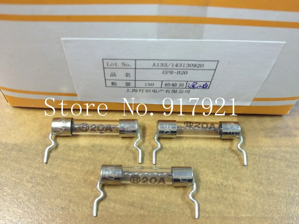 [ZOB] Japan YUKITA GPR-B20 pin gyoda explosion-proof tube 20A insurance 6X30 micro glass fuse  --200pcs/lot