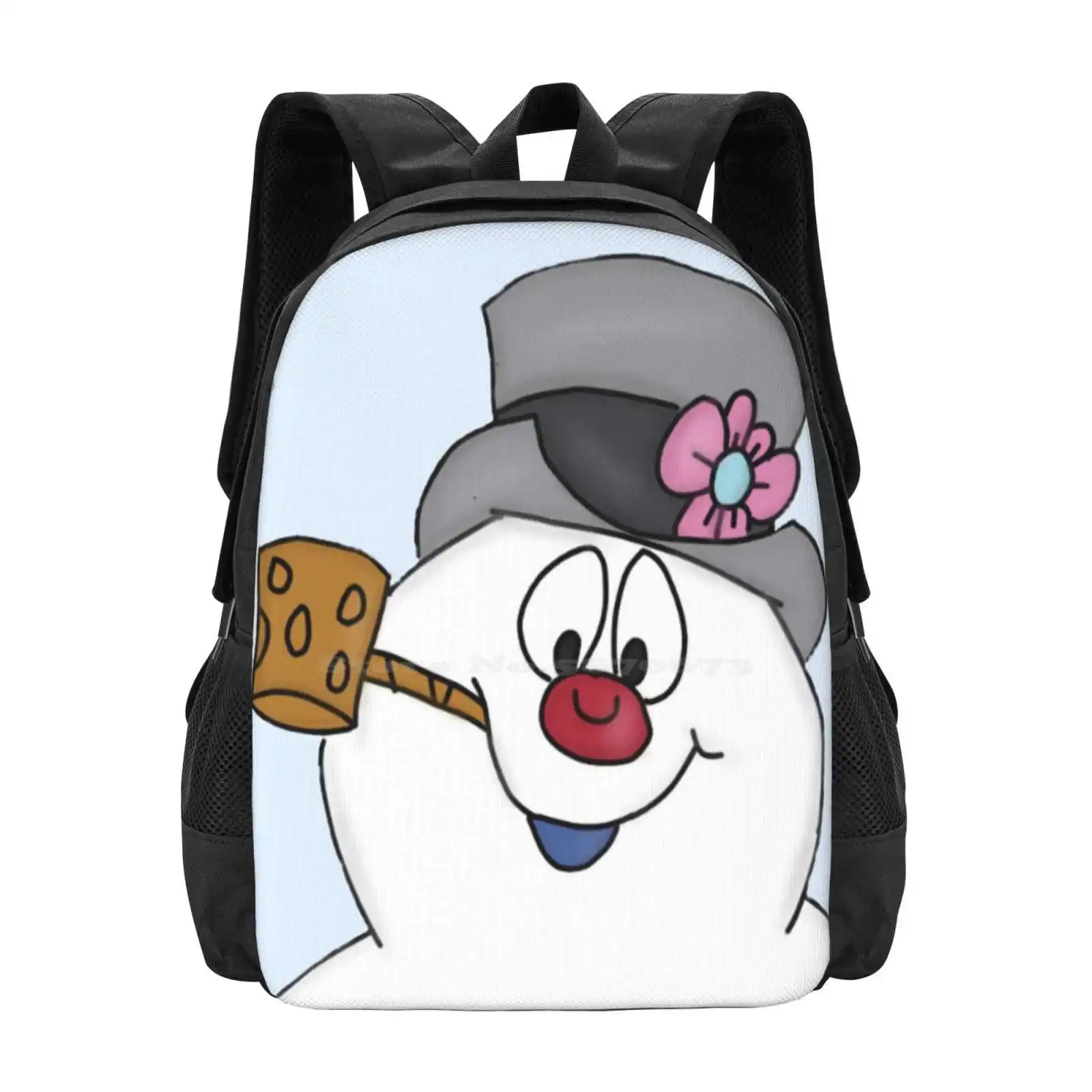 Frosty The Snowman Backpack For Student School Laptop Travel Bag Frosty The Snowman Winter Christmas