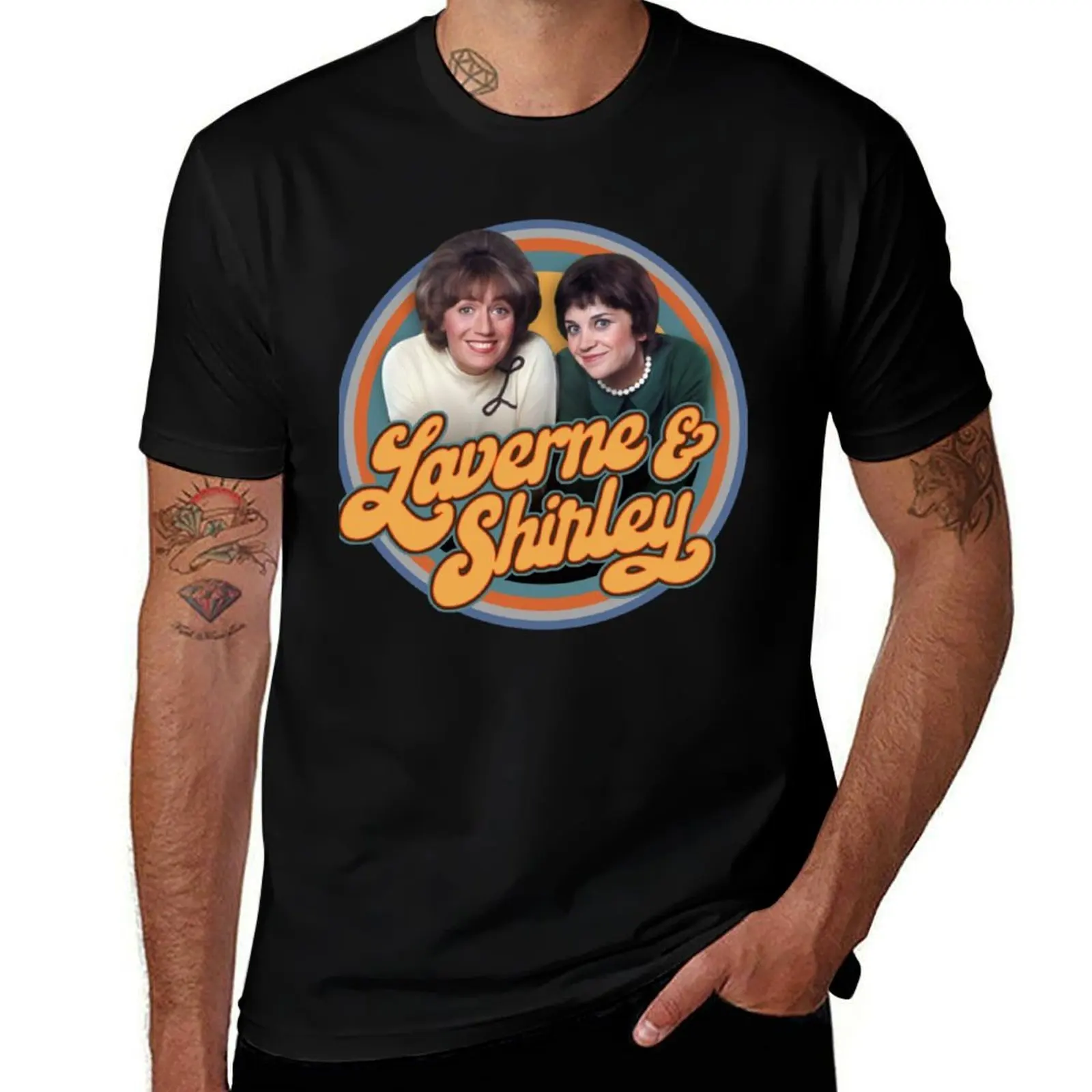 

Футболка Laverne And Shirley, забавные футболки, мужские футболки для мужчин, хлопковая футболка