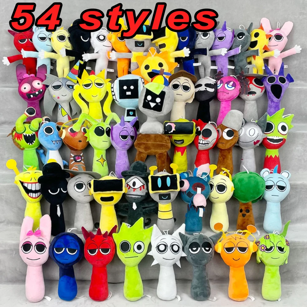 55styles Sprunki Plush Toys Sprunki Incredibox Plush Doll Sprunki Game Pillow Kids Birthday Gifts Stuffed Dolls Christmas Gift