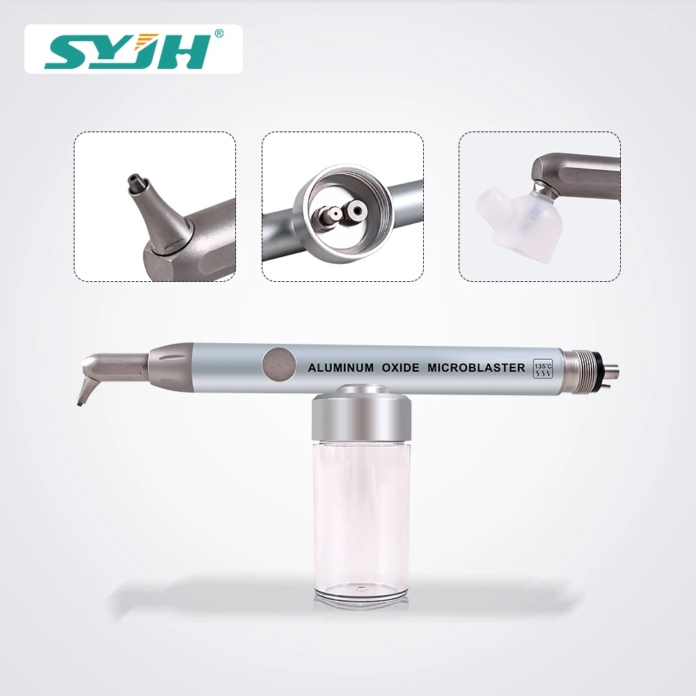 

SYJH Dental Aluminum Oxide Micro with 10pcs Dust Caps/2pcs Bottles Blaster Sandblasting Microetcher Air Abrasion Polisher Tools