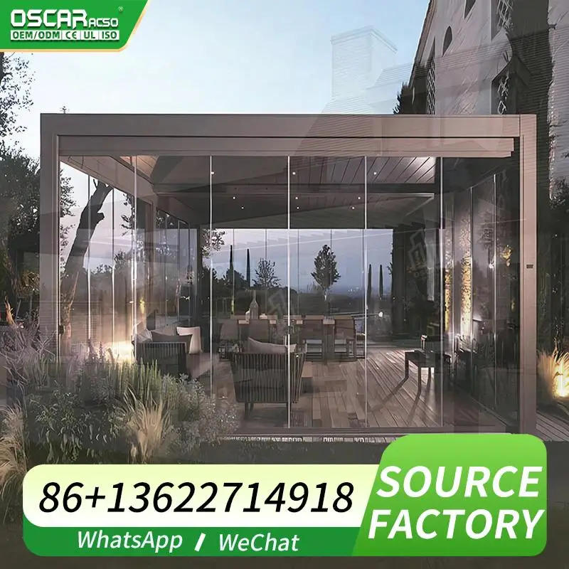 

Automatic Waterproof Louvered Roof Terrace Sunshade Contemporary Shade Sails Nets for Patio Garden Balcony Pergola