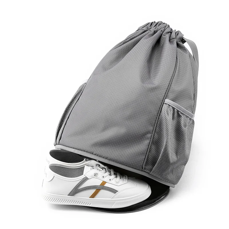 Customized Logo Bead Bag Drawstring Bag Outdoor Sports Basketball Backpack Sports Marathon Sports Bag Printing Printing Gift