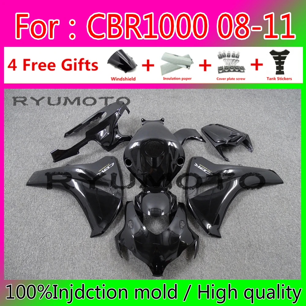 

Injection New ABS Whole Fairings Kits For Honda CBR 1000 RR 2008 2011 CBR1000rr 2008 2009 2010 2011 Fairing black