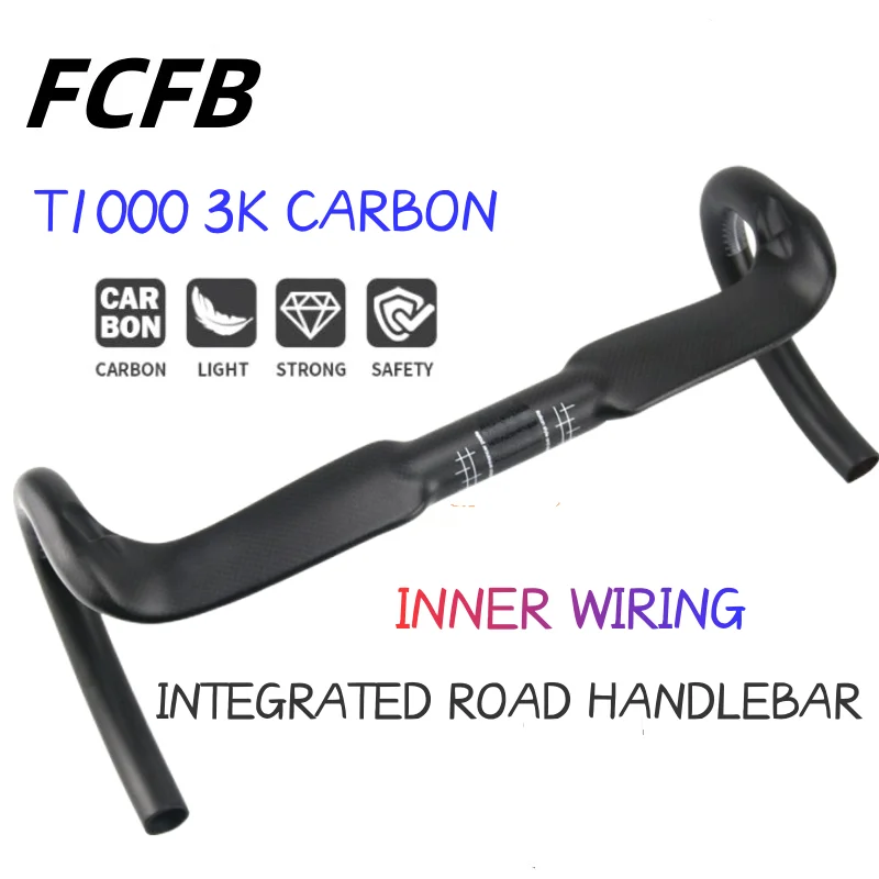 super light carbon handlebar internal  Bike Road Handlebar Cycling Drop Bars Winding Bicycle Bent Bar 31.8mm  cycling handlebar