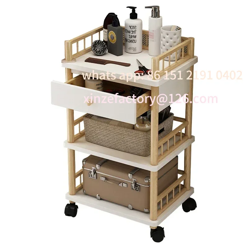 عربة أدوات صالون الحلاقة القابلة للتخصيص، عربة صالون تجميل لتصفيف الشعر، تخزين للمعدات الاحترافية