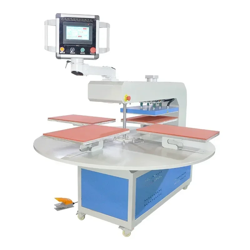 Fully automatic rotary pneumatic four-station heat transfer machine, ready-to-wear printing heat transfer machine
