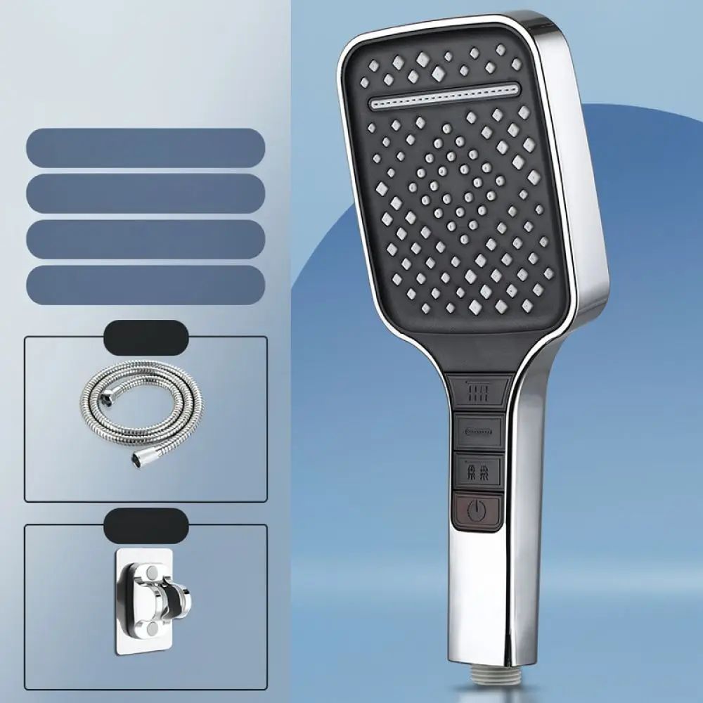 Powerful Handheld Shower Head High Pressure Bathroom Spray Rainfall Showerhead Easy Installation Durable Bath Sprinkler