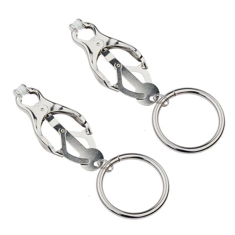 Nipple Clamps Hook Breast Clips Stainless Steel Fun Boobs Erotic Product Clit Pleasure Stimulator Bondage Massager Exercise Game