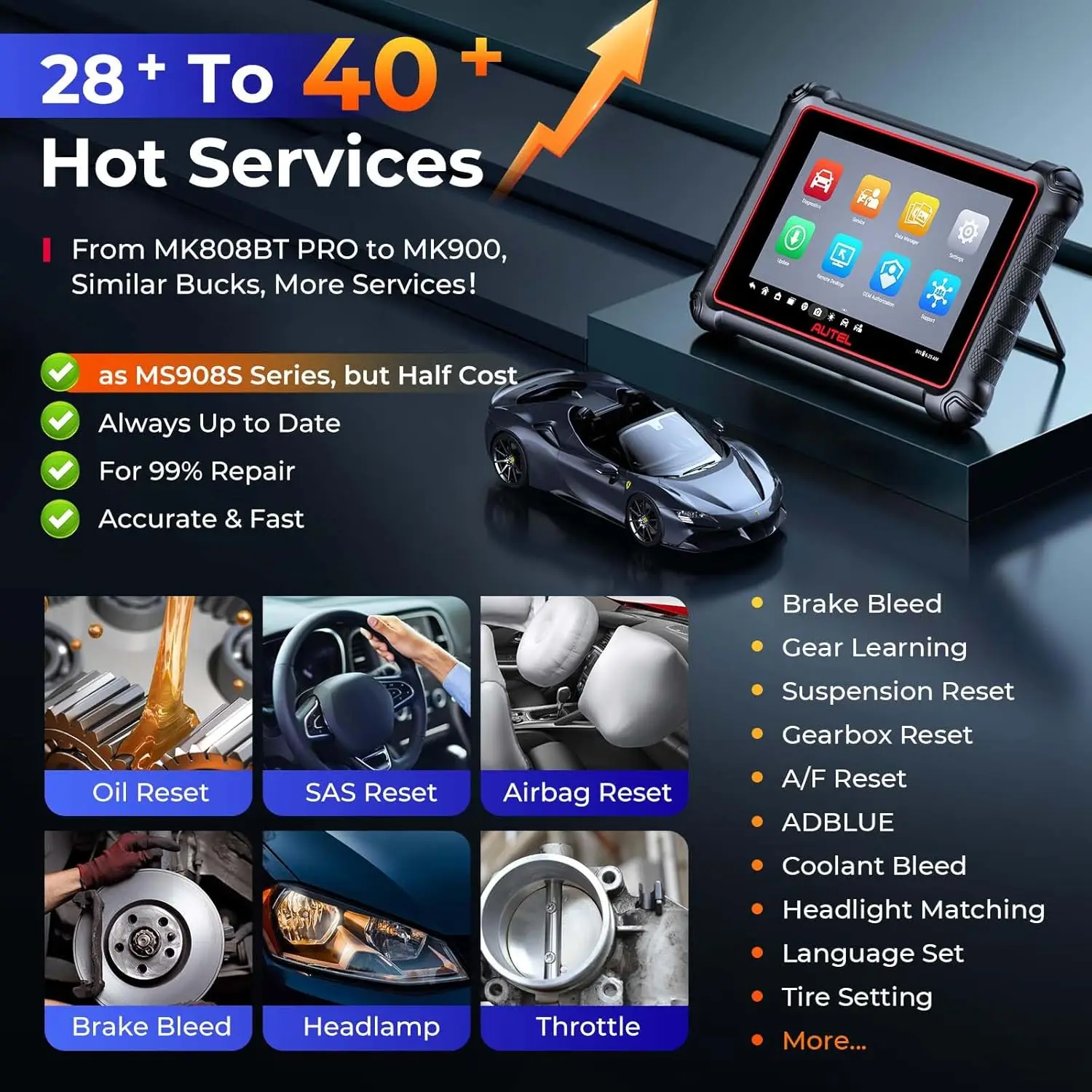 Autel الماسح الضوئي MaxiCOM MK900 MX900 أداة تشخيص ثنائية الاتجاه مثل MK900BT Pro CAN-FD & DOIP ماسح ضوئي تشخيصي للسيارات FCA #5