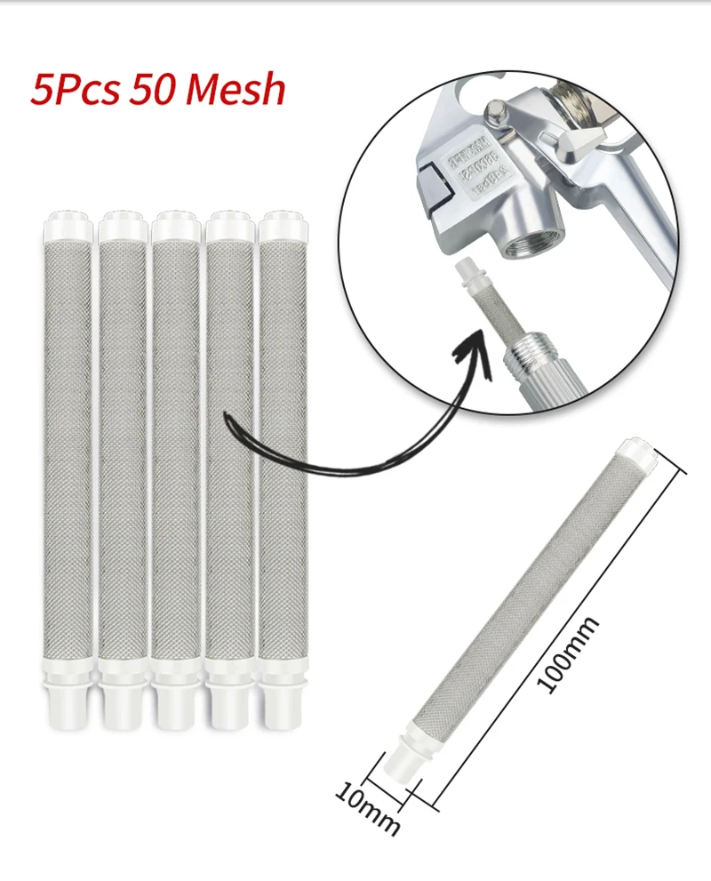 5 Stück 30-200 Mesh Airless Farbspritzfilter – Reduziert Düsenverstopfung – Zubehör für Spritzgeräte – Detail 3