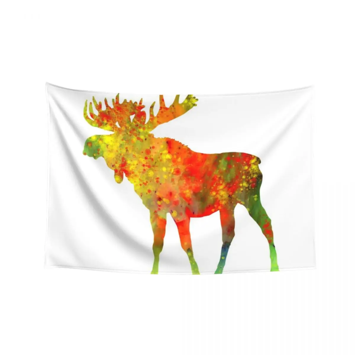 

Moose Watercolor Art Tapestry Home Supplies Nordic Home Decor Cute Room Decor Custom Tapestry