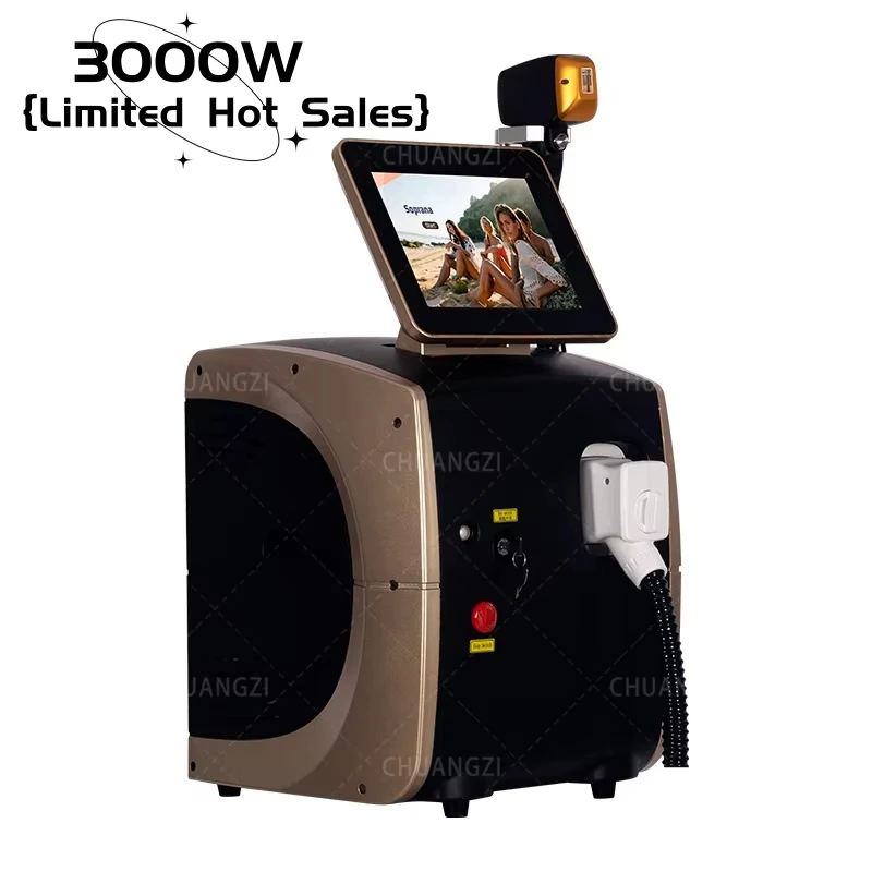 2025 Мощный 3000 Вт александритовый ледяной платиновый лазерный эпилятор Профессиональный диодный лазерный аппарат для постоянного удаления волос для женщин