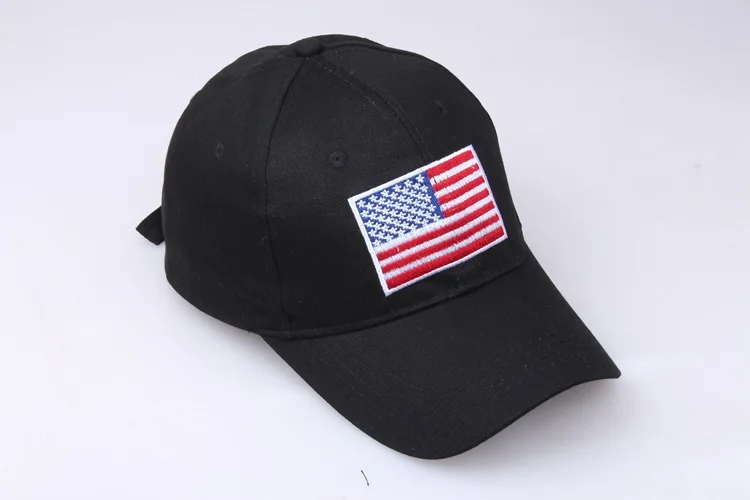 Hot Sales US Flag Cotton Baseball Hat Outdoor Versatile Trendy Men\'s and Women\'s Flag Sunshade Casual Hat