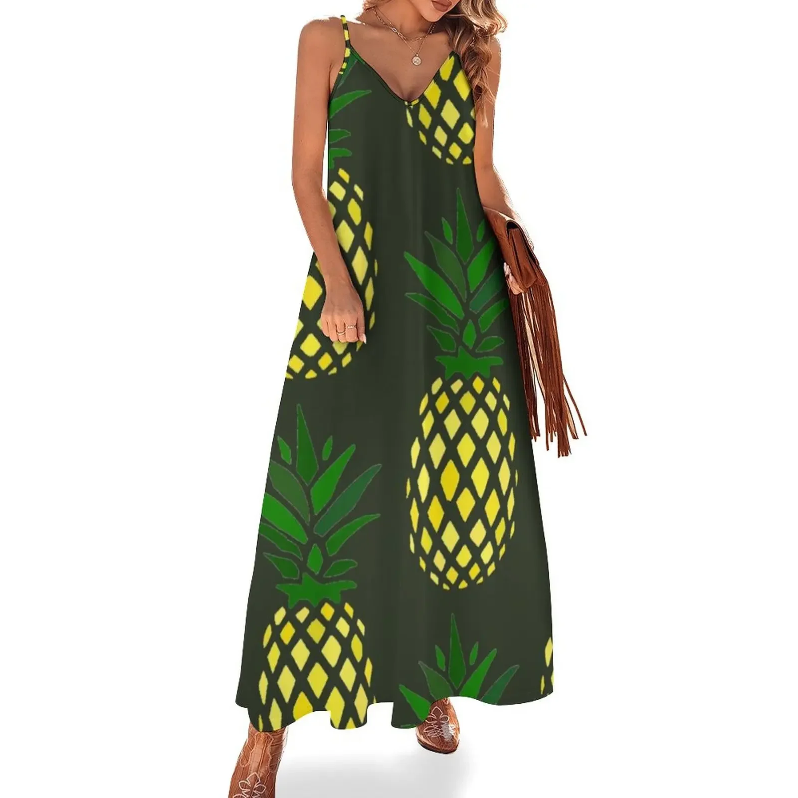 

pineapple Sleeveless Dress Party dresses for women Woman clothing dresses for women 2025