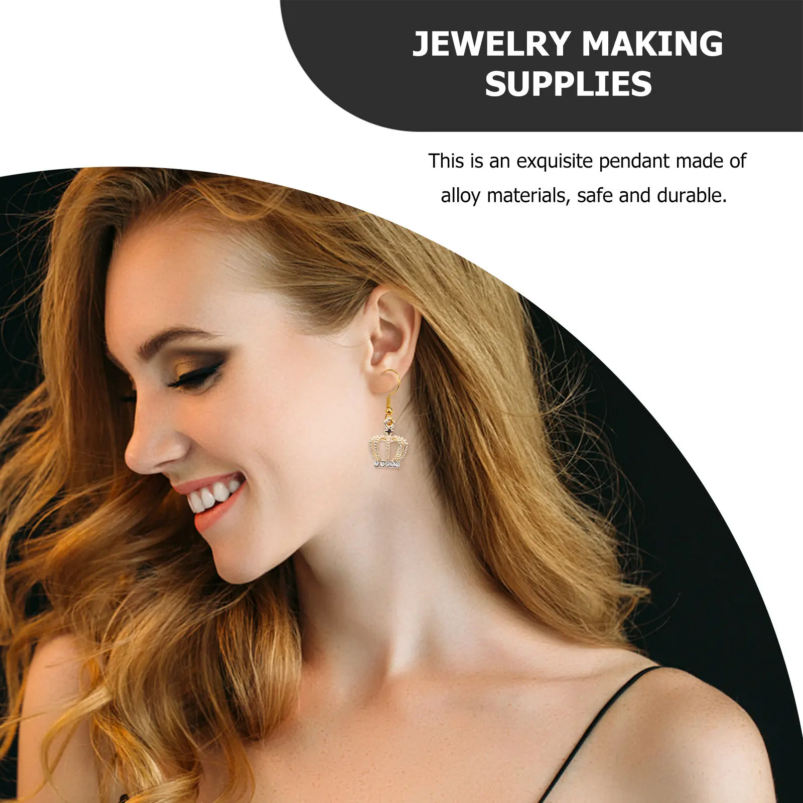 

10Pcs Crown Pendant Charms Jewelry Making Accessories DIY Alloy Metal Parts Necklace Decoration Creative Jewelry Supply