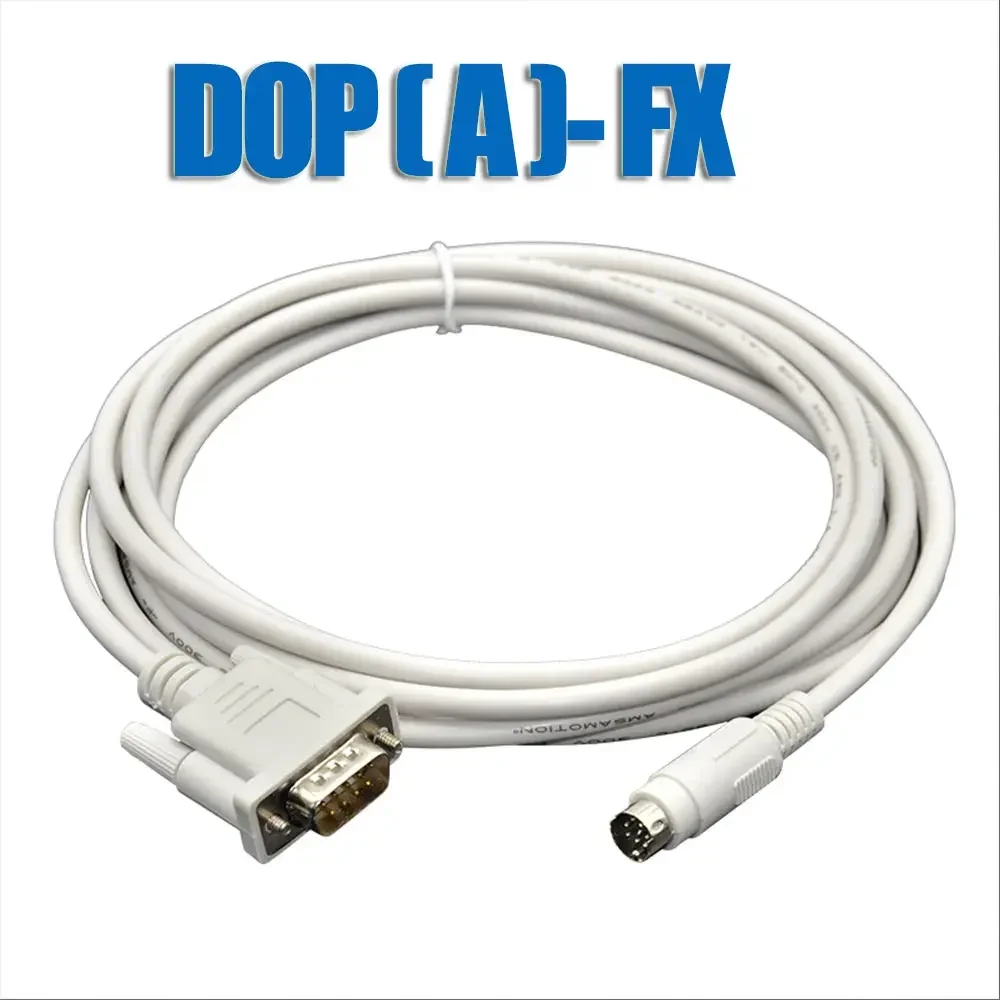 DOP-FX for Delta HMI DOP-107BV/107EV DOP-130BQ Connect to Mitsubishi FX3U FX2N FX3G Series PLC Programming Cable DOP A/B-FX