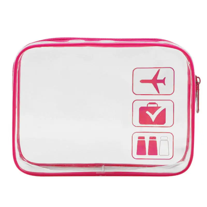 Transparent PVC Makeup Bag for Women Large Capacity Waterproof Handless Travel Toilet Bag Portable Storage