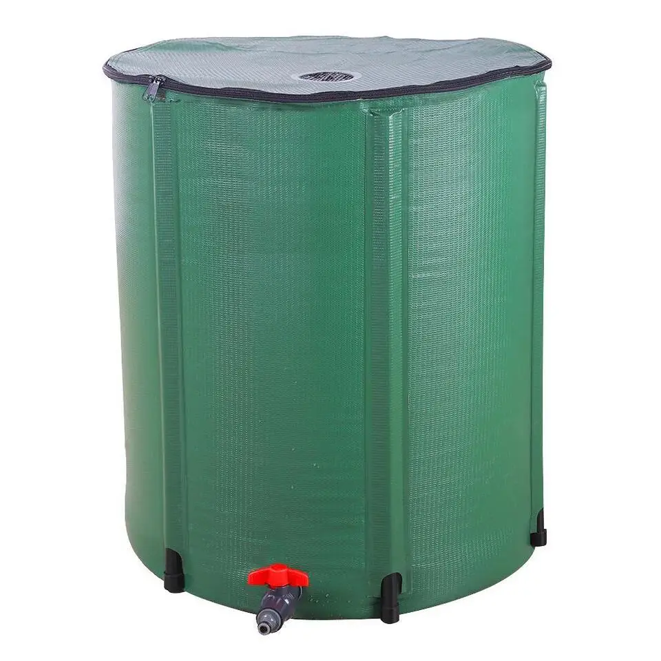 50 Gallon Rain Barrel Folding Portable Water Collection Tank Storage Outdoor