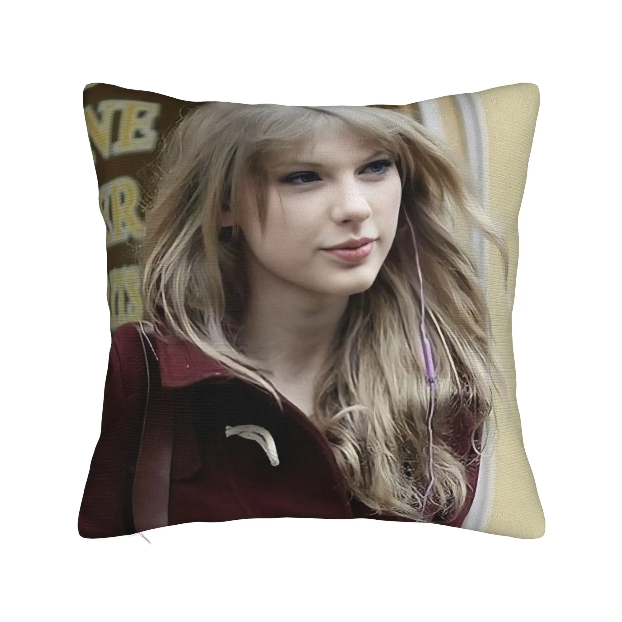 Trendy Singer Girl Pillow Case  Retro Trendy Pillow Cover Graphic Pillowcases For Living Room Chair