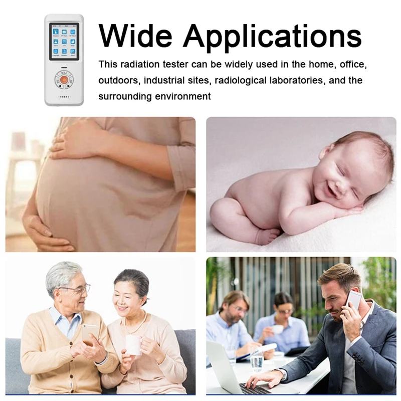 White Radiation  Digital TFT 2.0 Color Display Multifunctional Radioactive