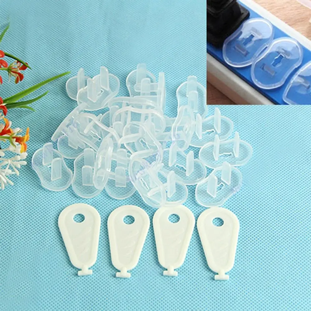 

2pins Clear Toddler Proof Electric Shock Child Protective Socket Power Baby Outlet Plug Lock Cover Safety