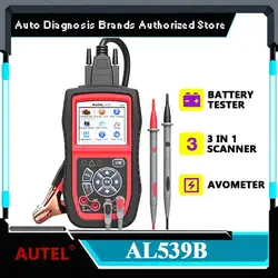 Autel Autolink AL539B OBD2 Scanner 3 in 1 Code Reader 12V Battery Tester DC AC Avometer Electrical Test Tool Automotive Analyzer