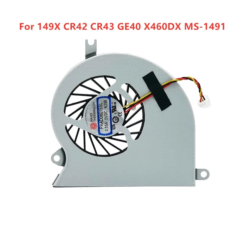 

Совершенно новый оригинальный вентилятор охлаждения процессора ноутбука для MSI 149X CR42 CR43 GE40 X460DX MS-1491