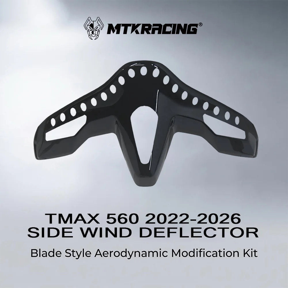 MTKRACING Front Integrated Wind Deflector Blade Aerodynamic Fairing For TMAX 560 2022-2026