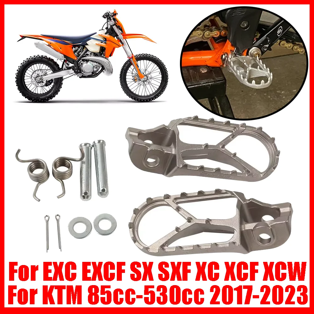 

Прецизионные литые подножки для мотоцикла, подножки, педали для KTM EXC EXC-F SX SXF XC XCF XCW 85cc-530cc EXC300 2017-2023