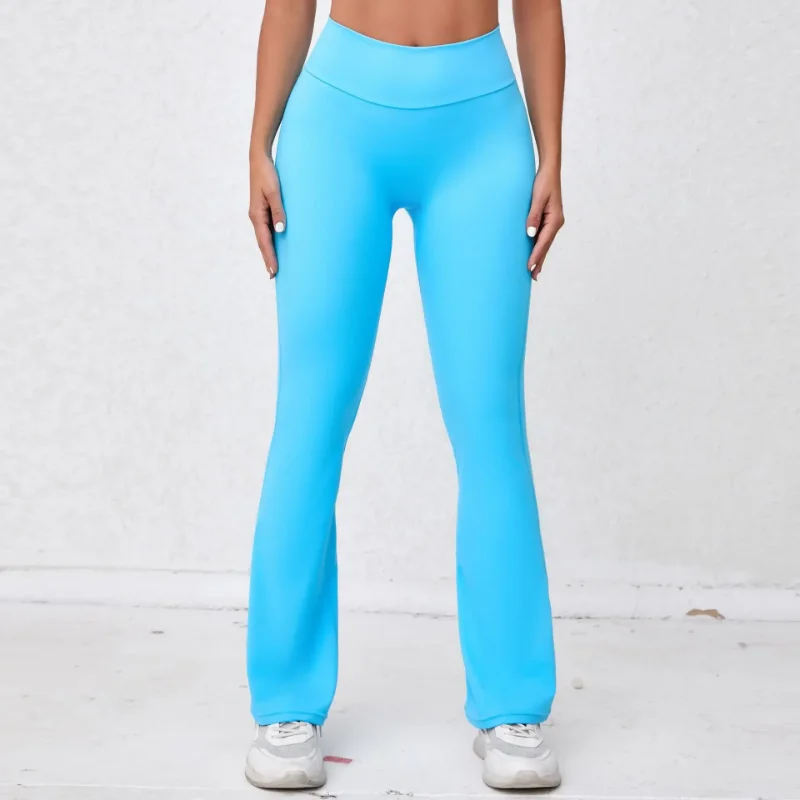 Women High Waist Yoga Pants Peach Hip Butt Lifting Pleated Quick Drying Gym Fitness Workout Sports Tights Solid Color 2025 NEW