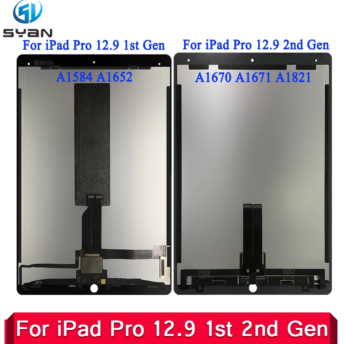 

A1670 A1671 A1821 Tested Display Touch Screen Assembly For iPad Pro 12.9 1st 2nd Gen A1584 A1652 LCD LED GLASS