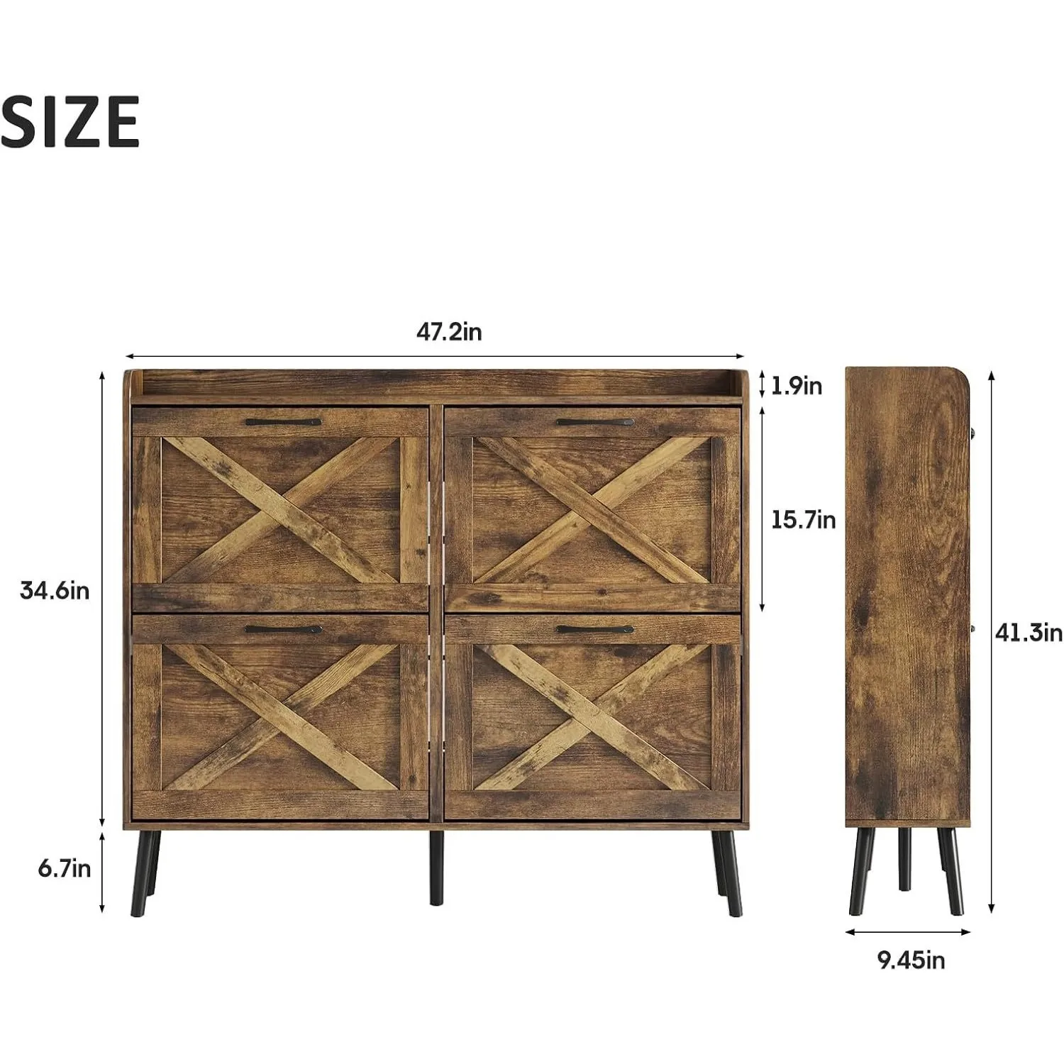 Shoe cabinet Wooden porch cabinet Tipping bucket Living room assembly cabinet