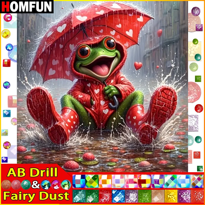 HOMFUN Fairy Dust AB Diamond Painting Full Square/Round Drill 5D DIY 