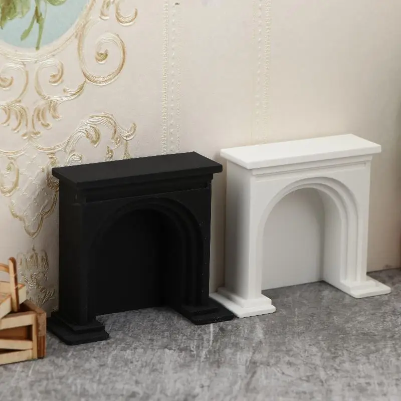 1PC 1/12 Dollhouse Mini Fireplace Model Dollhouse Christmas Scene Furniture Decoration Accessories Children Pretend Play Toys