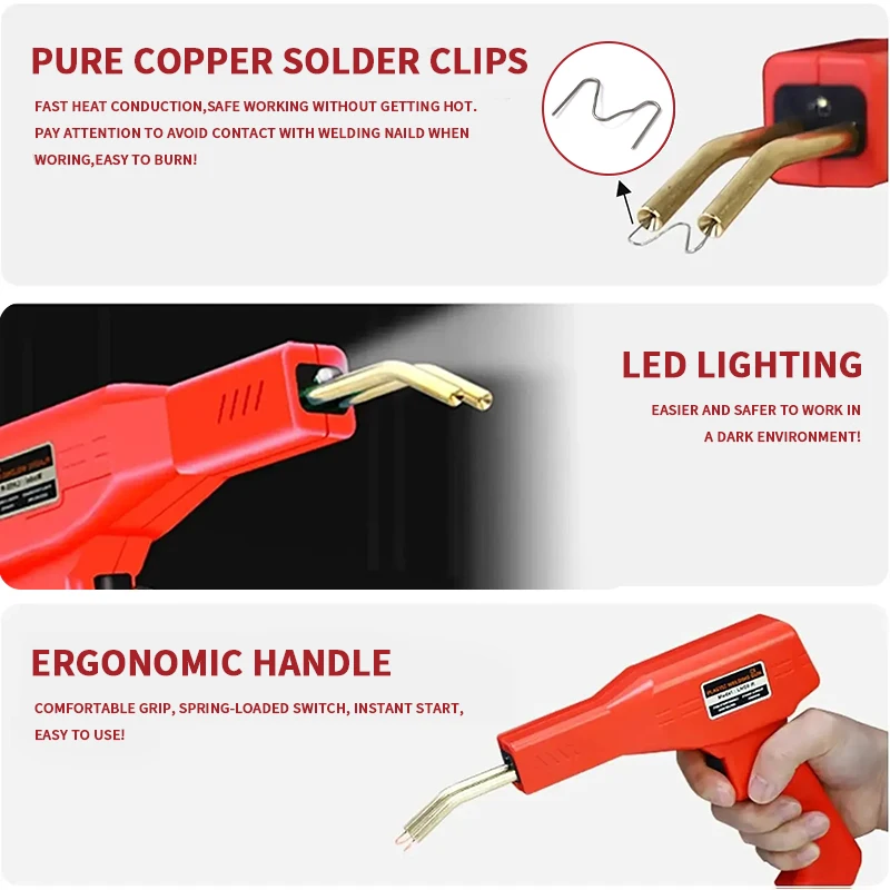 Hot Stapler Plastic Welder Repair Kit for Car Bumper Dashboard - Multiple Types of Staples Suitable for Various Welding Machine image 3