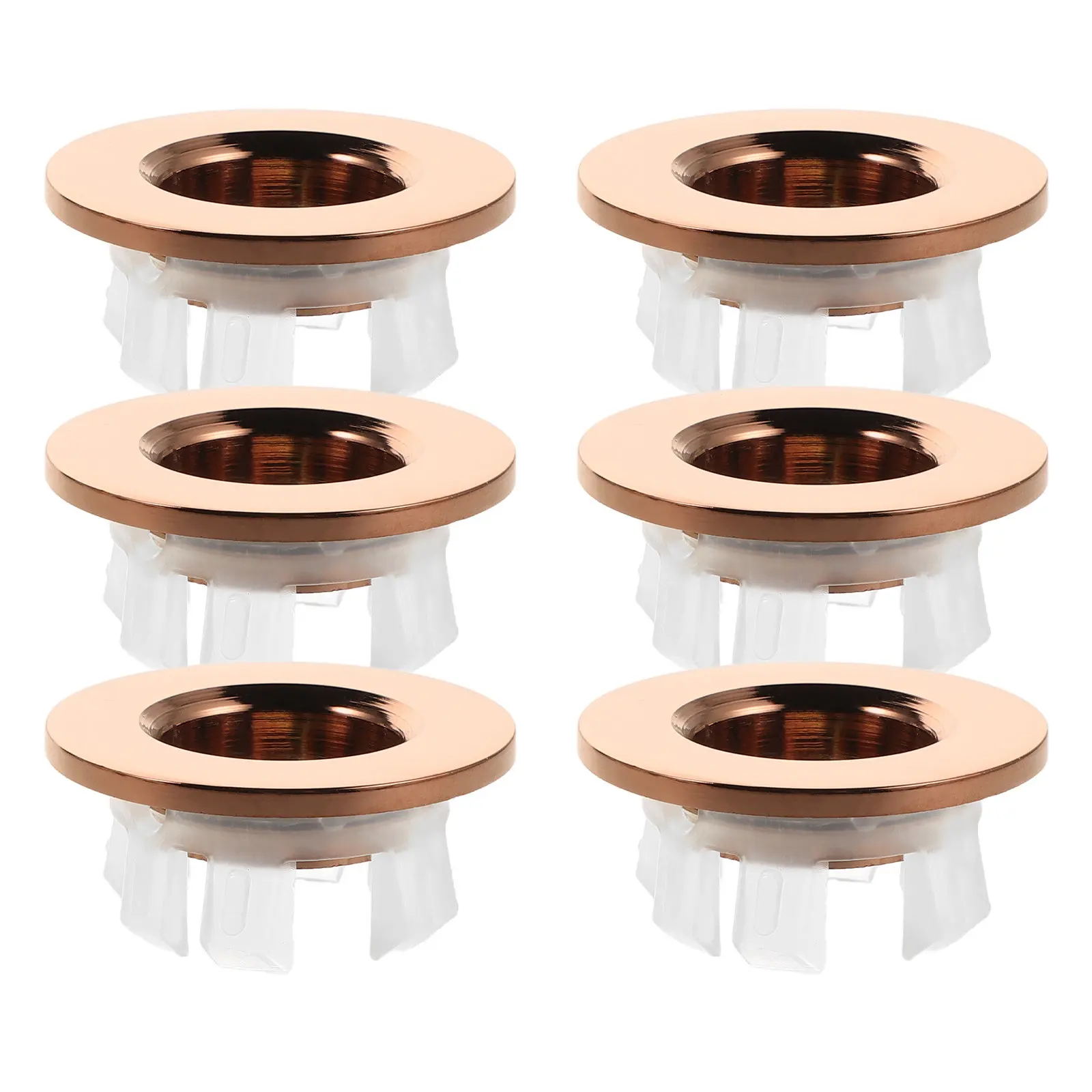 

Набор из 6 универсальных декоративных заглушек для слива раковины (23-25 мм) для ванной и кухни, герметичные, для отверстий перелива