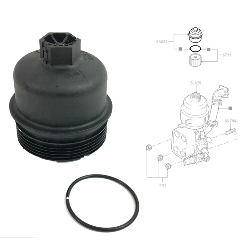 3X Oil Filter Lid Housing Top Cover 3M5Q6737AA 1103L7 1103P8 73500070 For Ford Transit MK7 /Galaxy /Mondeo /Focus/Fiat