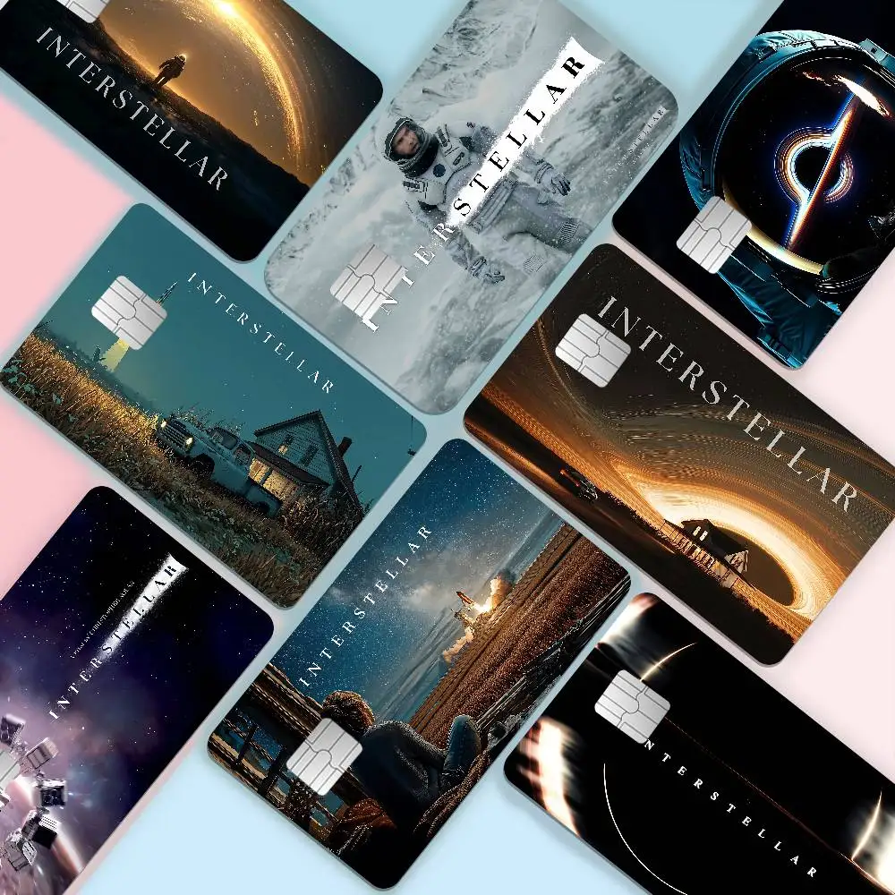 Sci Fi Movie I-Interstellar Game Film Cover Sticker Case For Small Chip Credit Debit Card Front Side
